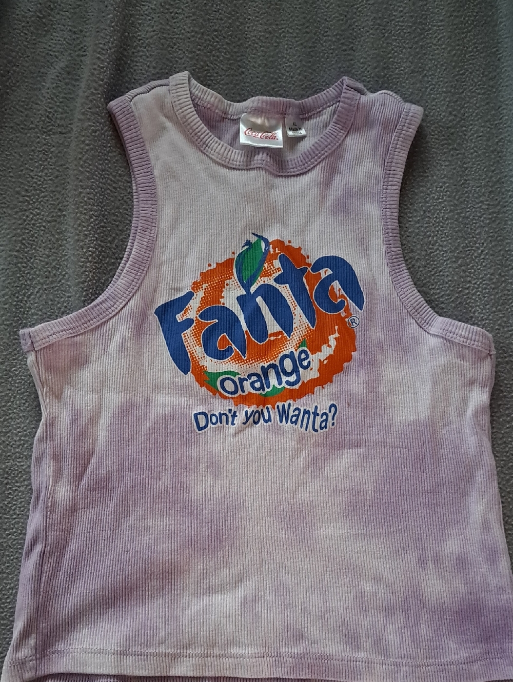 Coca Cola Fanta Tie-Dye Lavender Tank Top - Great Condition